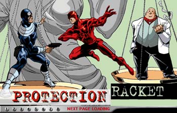 Splash page for Protection Racket