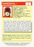 Daredevil card (back)