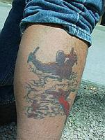 DD tattoo on fan