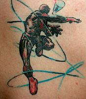 DD tattoo on fan
