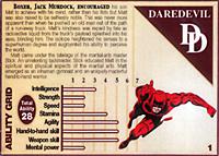 Daredevil card (back)