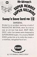 Daredevil card (back)