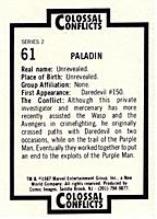 Daredevil card (back)