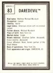 Daredevil card (back)