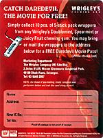Wrigleys DD movie card