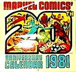 1981 Marvel Calendar