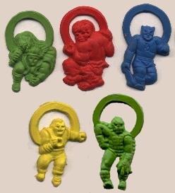 1966 rubber superhero rings