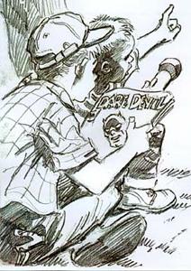 young boy reading comic