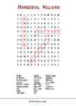Daredevil Villains Word Search