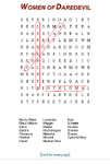 Women of Daredevil Word Search
