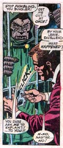 DD (in Doom's body) tricking the guards