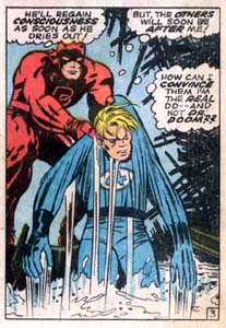 DD pulls an unconscious Torch out of the water tower