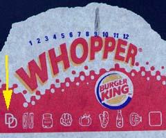 Burger King burger wrapper